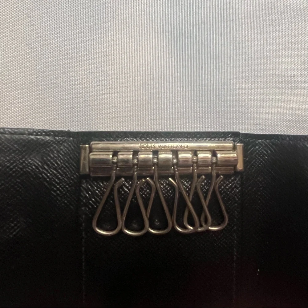 Louis Vuitton Key Holder Damier Ebene Graphite BLACK/GREY 100% Authentic - Picture 13 of 14